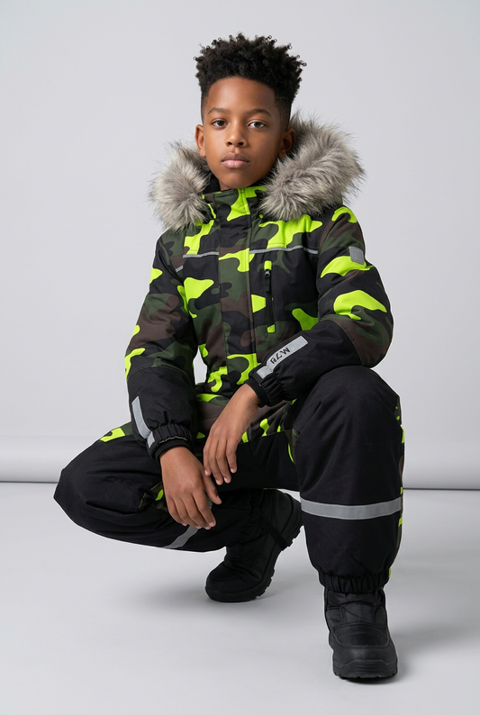 M79 - Little Prof Faux Fur Flyverdragt - Grøn