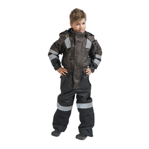 Elka termodragt til junior - Grå/Sort