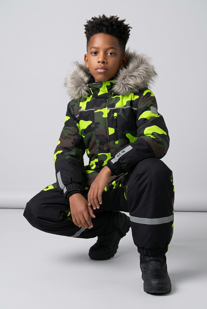 M79 - Little Prof Faux Fur Flyverdragt - Grøn