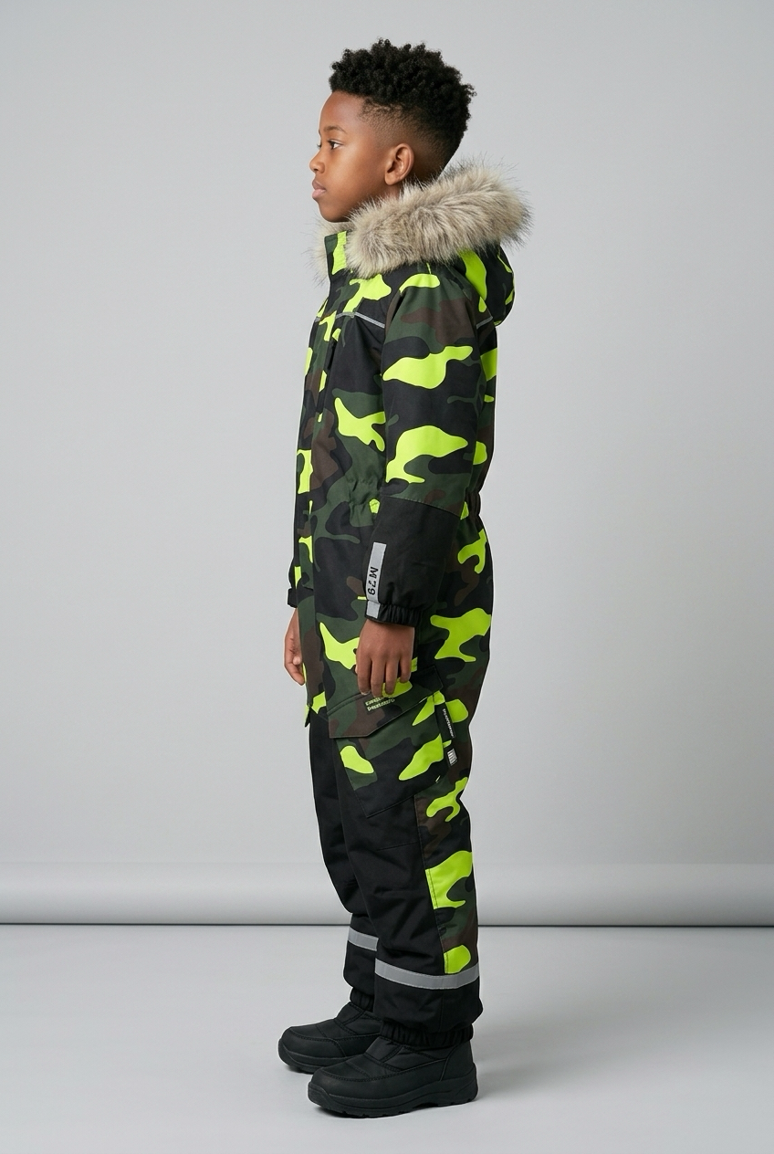 M79 - Little Prof Faux Fur Flyverdragt - Grøn