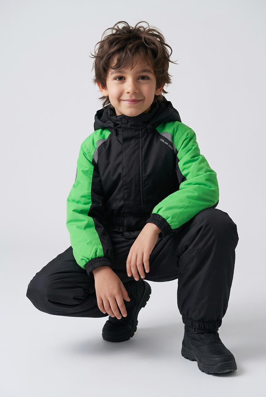 Flyverdragt fra Color Kids - sort/grøn