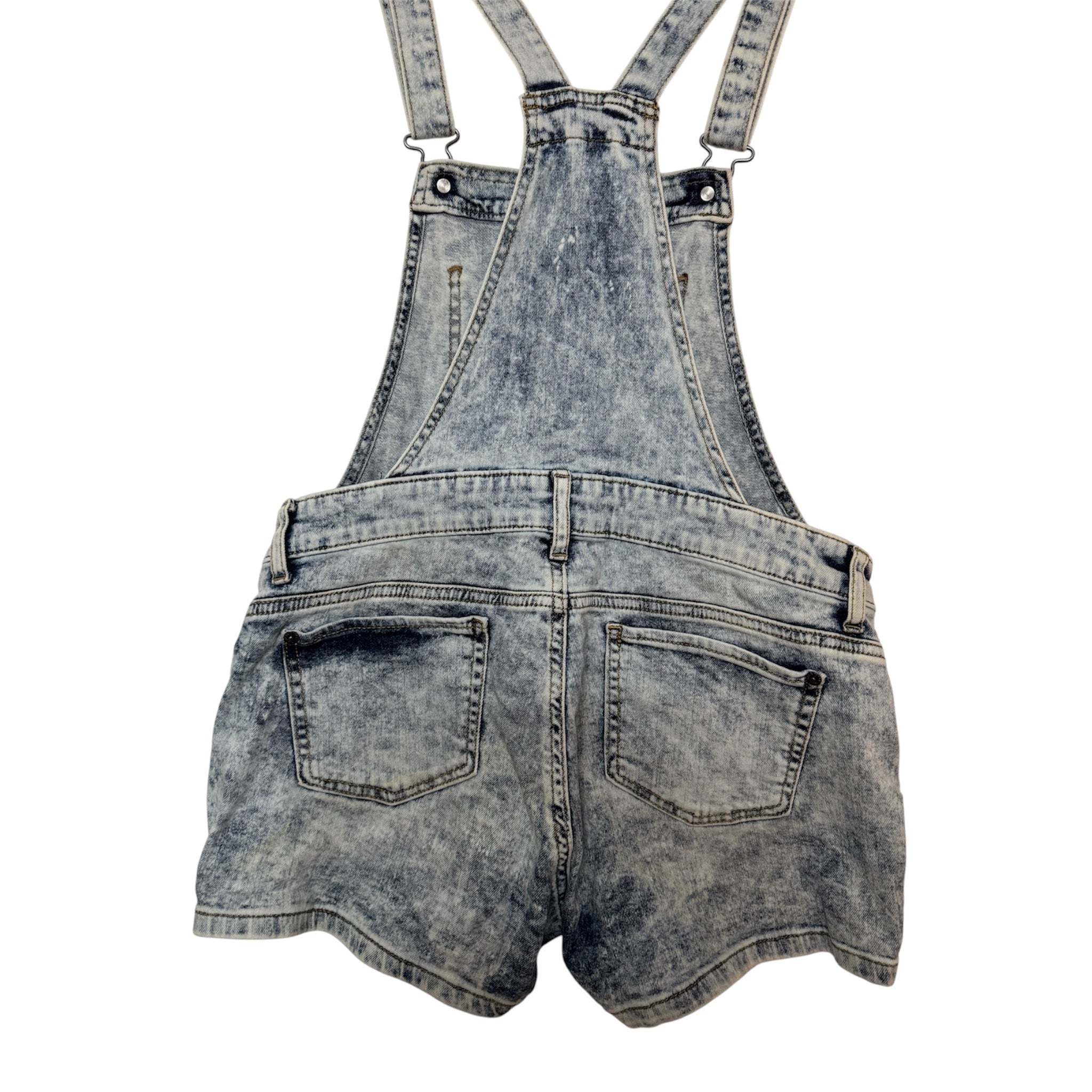 Overalls shorts i lys Denim