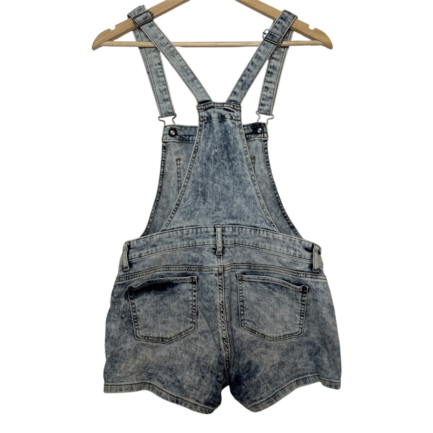Overalls shorts i lys Denim