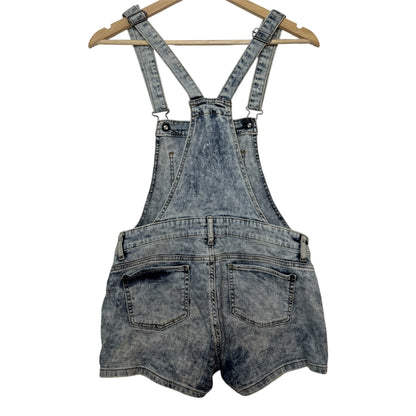 Overalls shorts i lys Denim