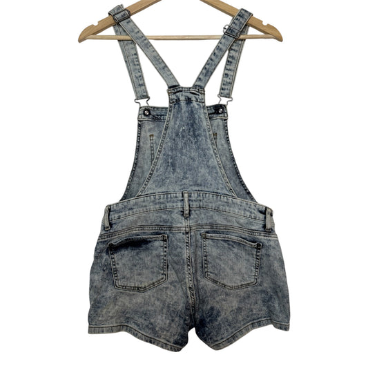 Overalls shorts i lys Denim