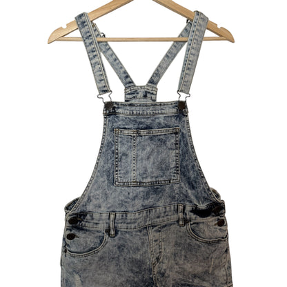 Overalls shorts i lys Denim